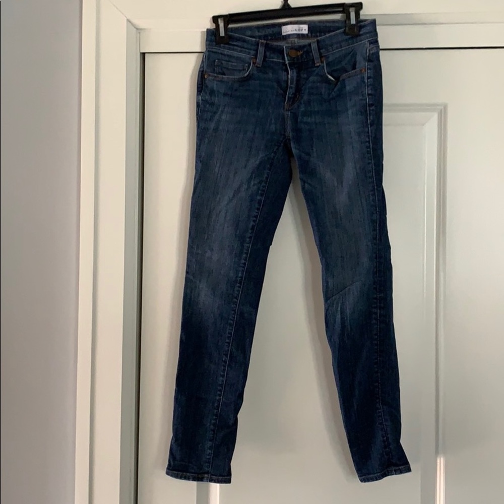 LOFT modern skinny medium wash denim